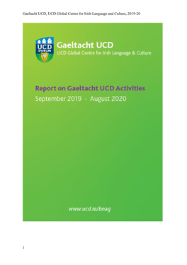 Gaeltacht UCD Report, September 2019