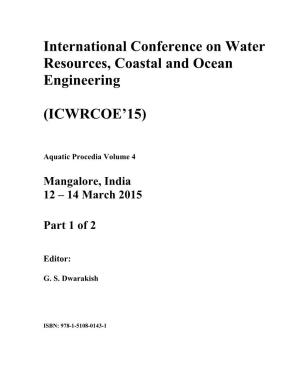 International Conference on Water Resources, Coastal and Ocean Engineering