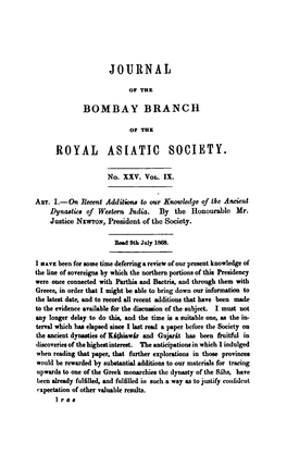 Journal Royal Ascatic Society