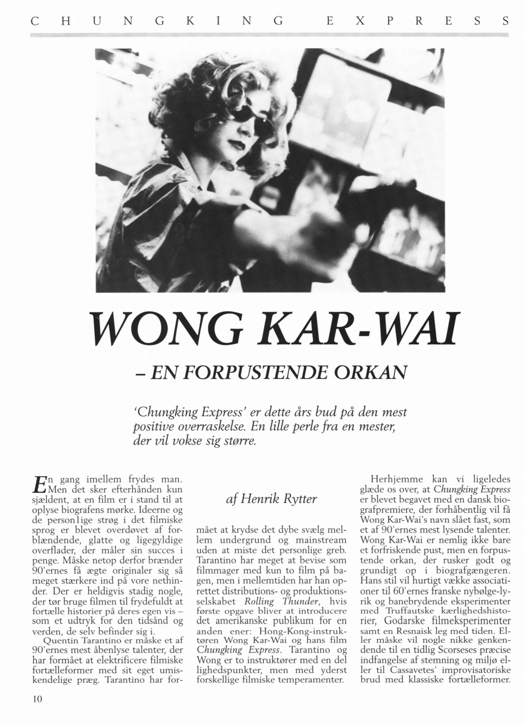 Wong Kar■ Wai - En Forpustende Orkan