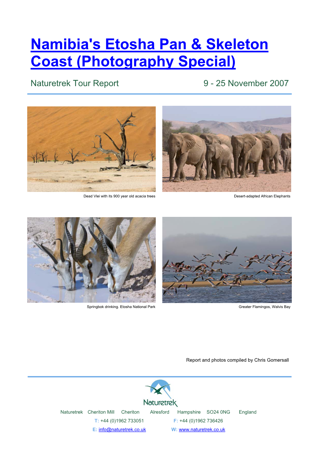 Namibia's Etosha Pan & Skeleton Coast (Photography Special)