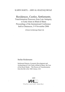 Residences, Castles, Settlements