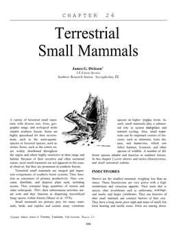 Terrestrial Small Mammals