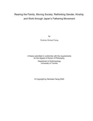 Rearing the Family, Moving Society: Rethinking Gender, Kinship, and Work Through Japan’S Fathering Movement