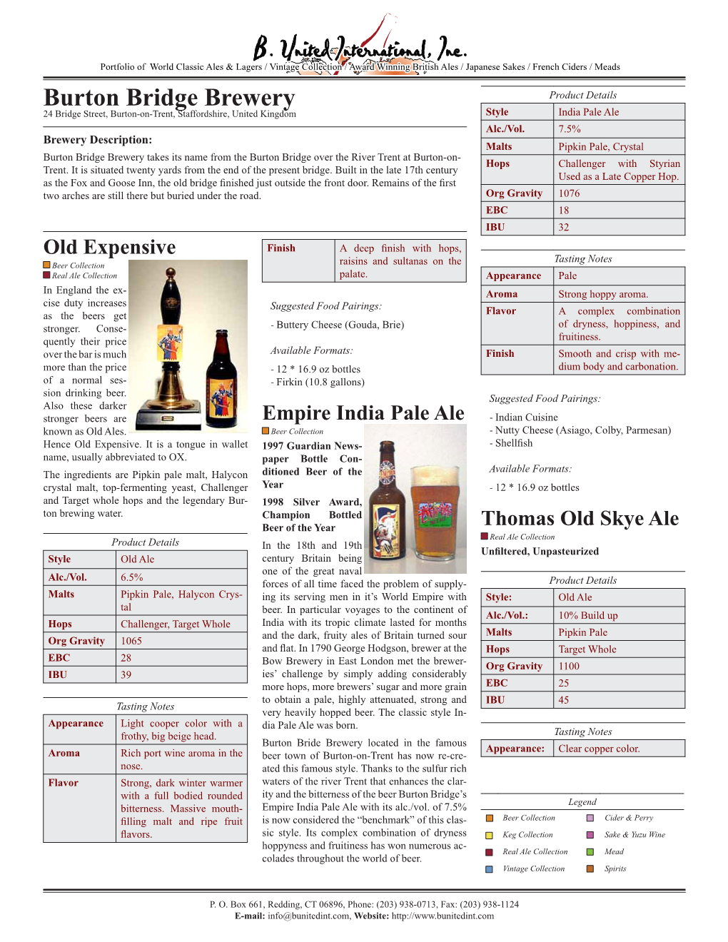 Burton Bridge Brewery Product Details 24 Bridge Street, Burton-On-Trent, Staffordshire, United Kingdom Style India Pale Ale Alc./Vol