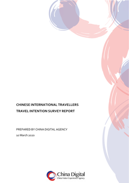 Chinese International Travellers Travel Intention Survey Report