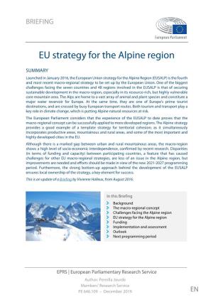 EU Strategy for the Alpine Region