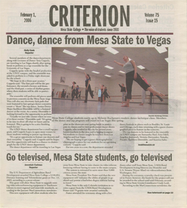 Dance, Dance from Mesa State to Vegas