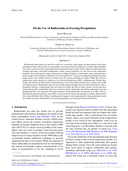 On the Use of Radiosondes in Freezing Precipitation