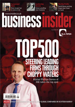 STEERING LEADING FIRMS THROUGH CHOPPY WATERS Alistair Phillips-Davies of SSE Takes the Top Spot