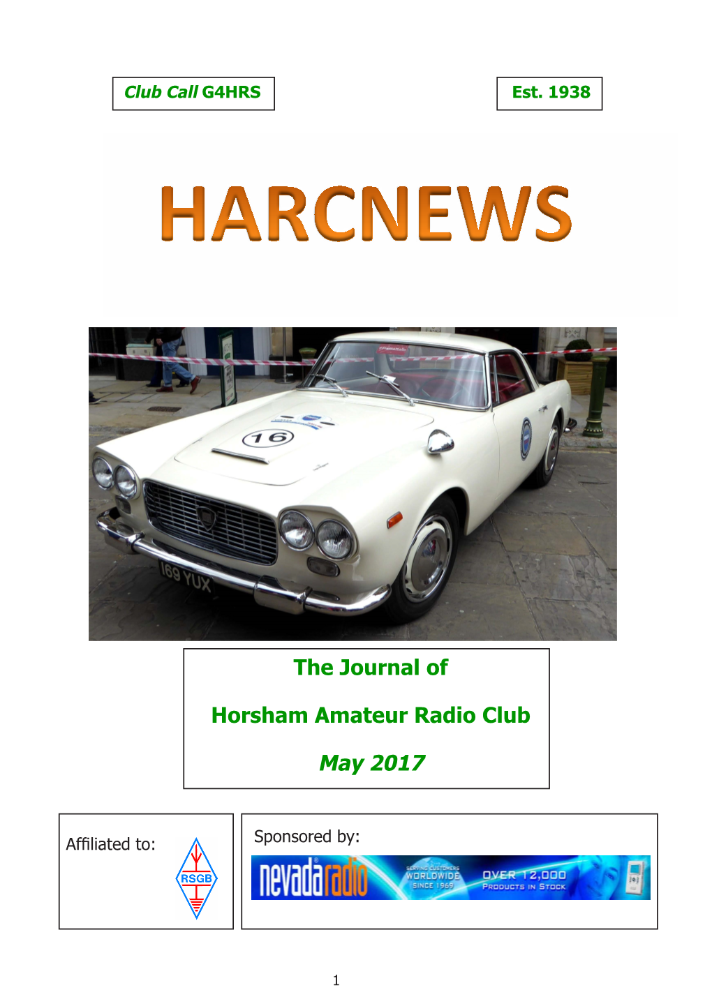 The Journal of Horsham Amateur Radio Club May 2017