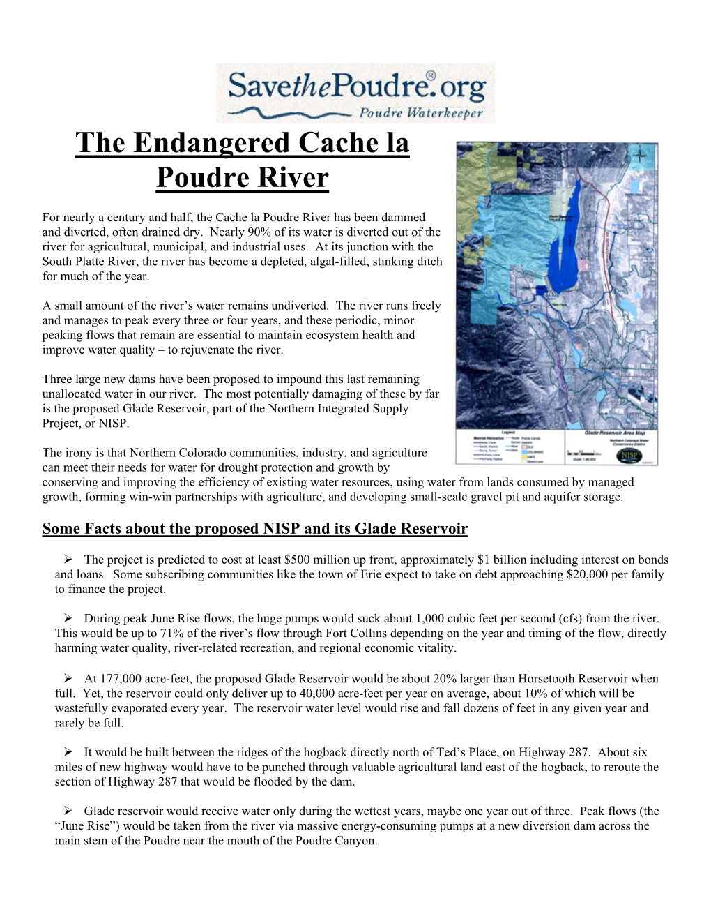 The Endangered Cache La Poudre River