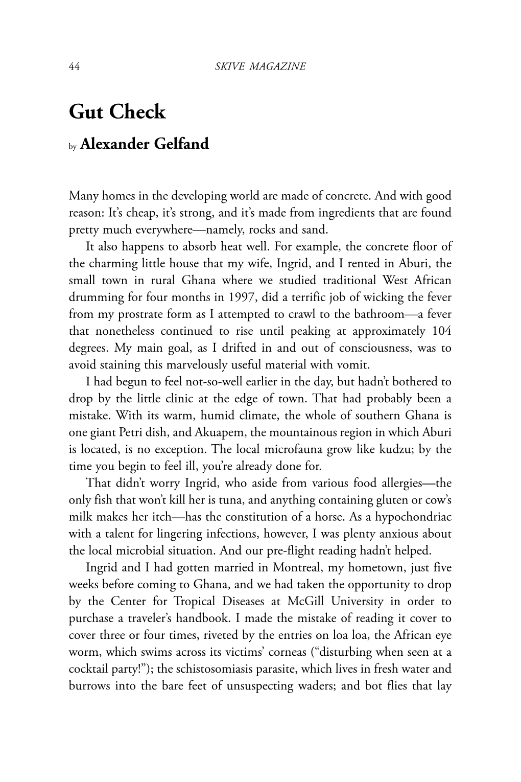 Gut Check by Alexander Gelfand