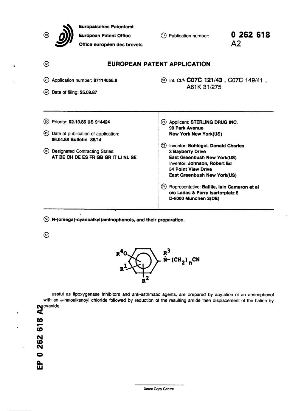 N-\Omega\-Cyanoalkyl\Aminophenols, and Their Preparation