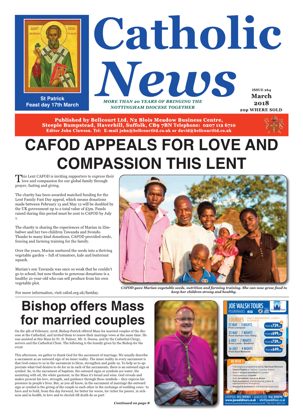 Cafod Appeals for Love and Compassion This Lent