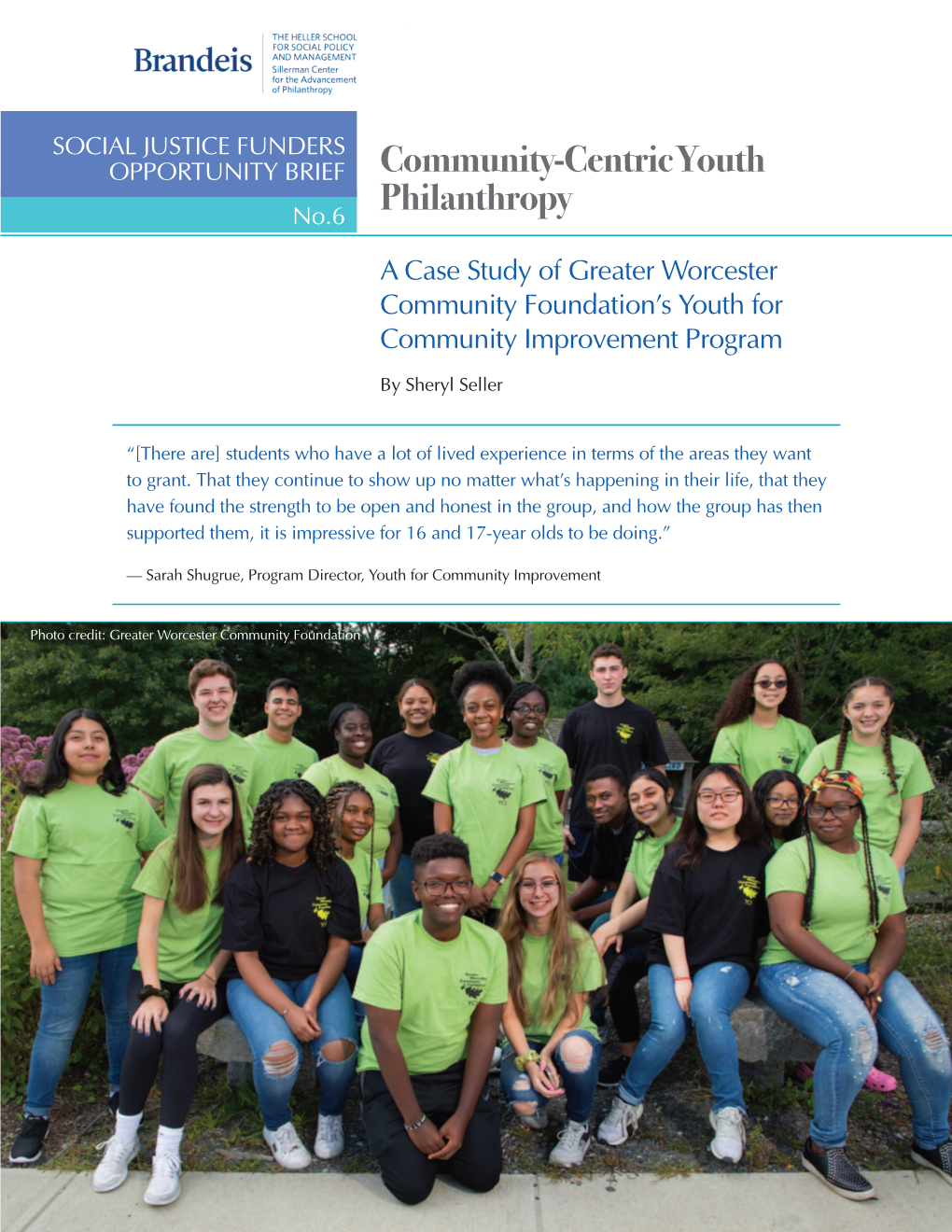 Community-Centric Youth Philanthropy