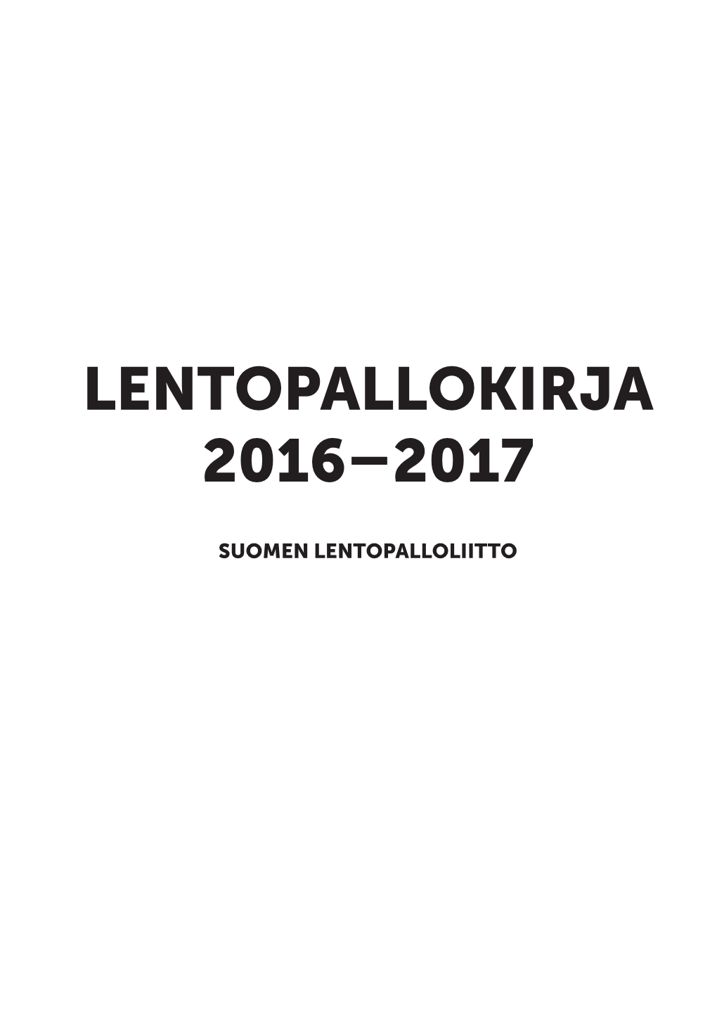 Lentopallokirja 2016–2017