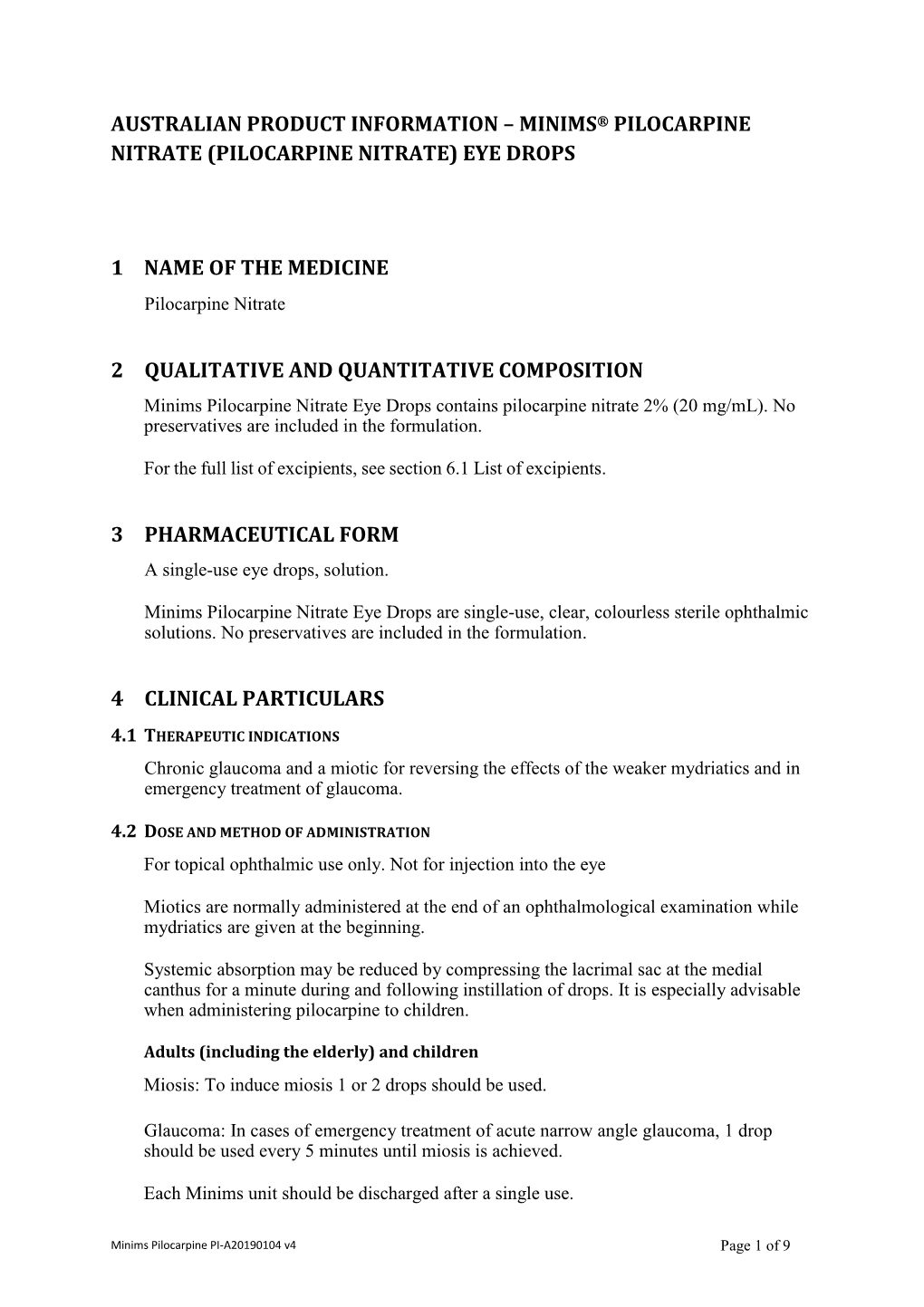 Pilocarpine Nitrate (Pilocarpine Nitrate) Eye Drops