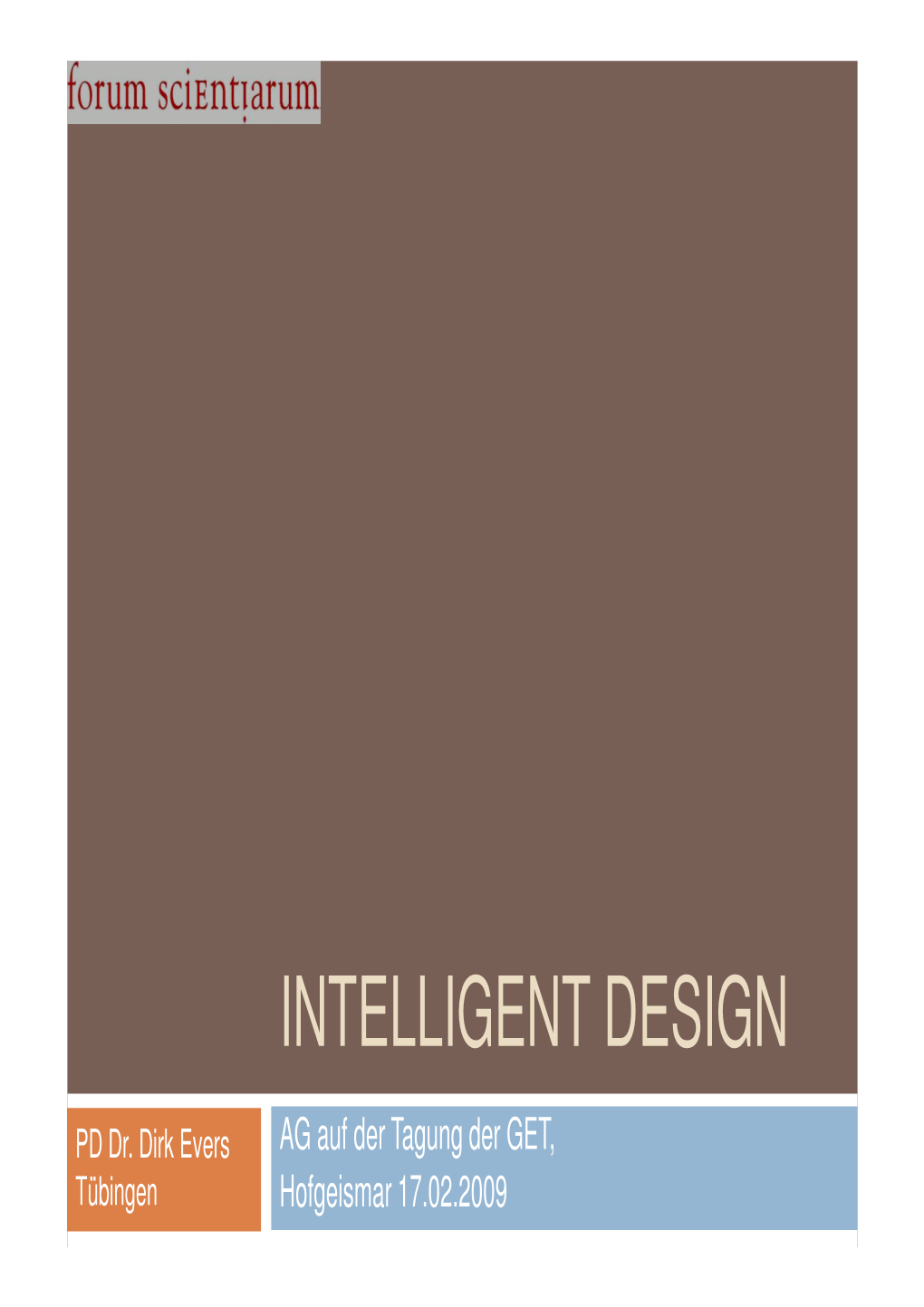 Intelligent Design