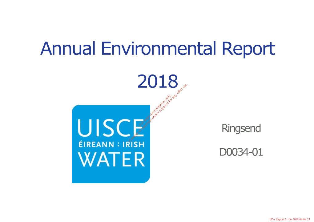 Annual Environmental Report 2018