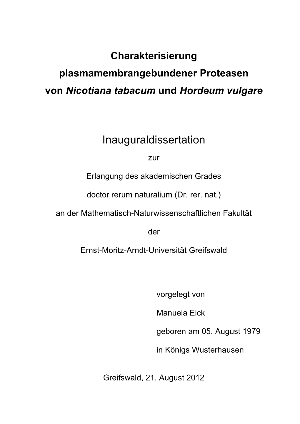 Inauguraldissertation