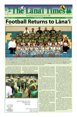 Football Returns to Lāna'i