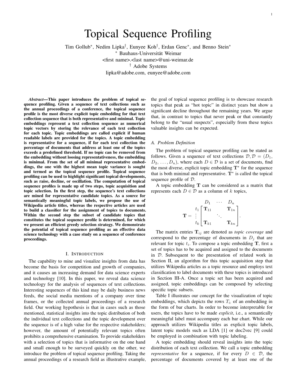 Topical Sequence Profiling and Cluster Labeling Sequence Flows from