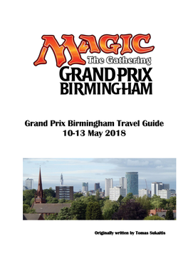GP Birmingham 2018 Travel Guide