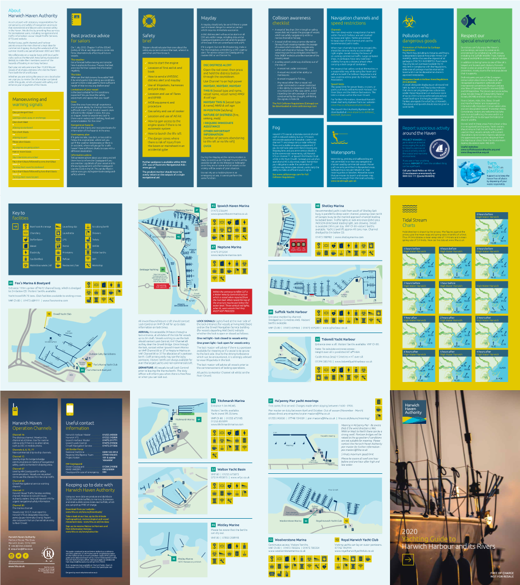 2020 Yachting Guide to Harwich Harbour and Its Rivers