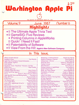 Washington Apple Pi Journal, June 1987