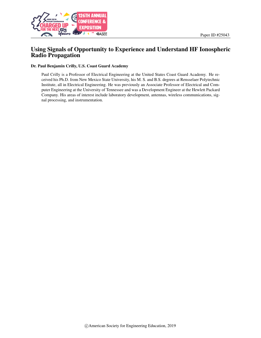 Using Signals of Opportunity to Experience and Understand HF Ionospheric Radio Propagation