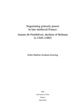 Graham-Goering Princely Power Jeanne De Penthièvre 2016.Pdf
