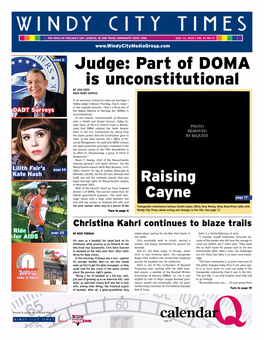 Part of DOMA Is Unconstitutional by LISA KEEN KEEN News SERVICE