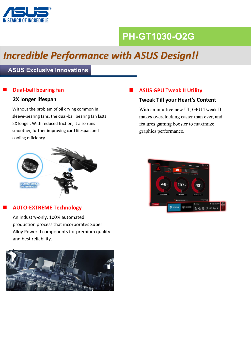 Incredible Performance with ASUS Design!!