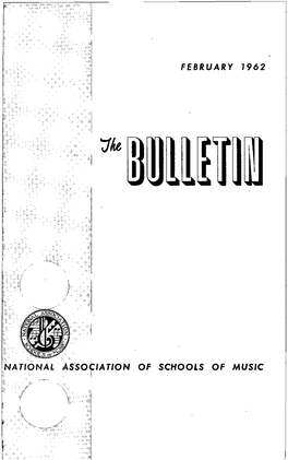 February 1962 National Association of Schools of Music