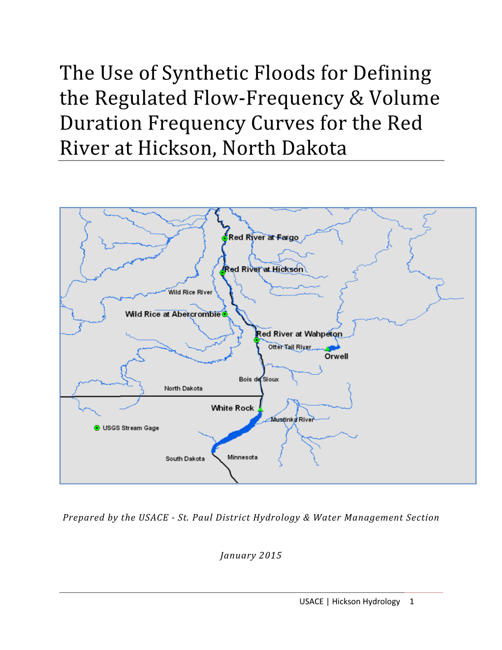 Otter Tail River Diversion at Breckenridge, Minnesota