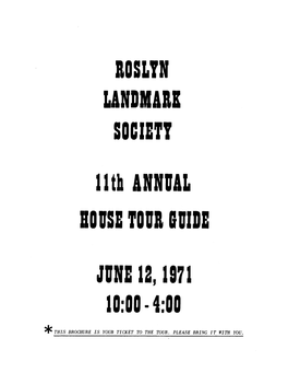 1971 House Tour Guide