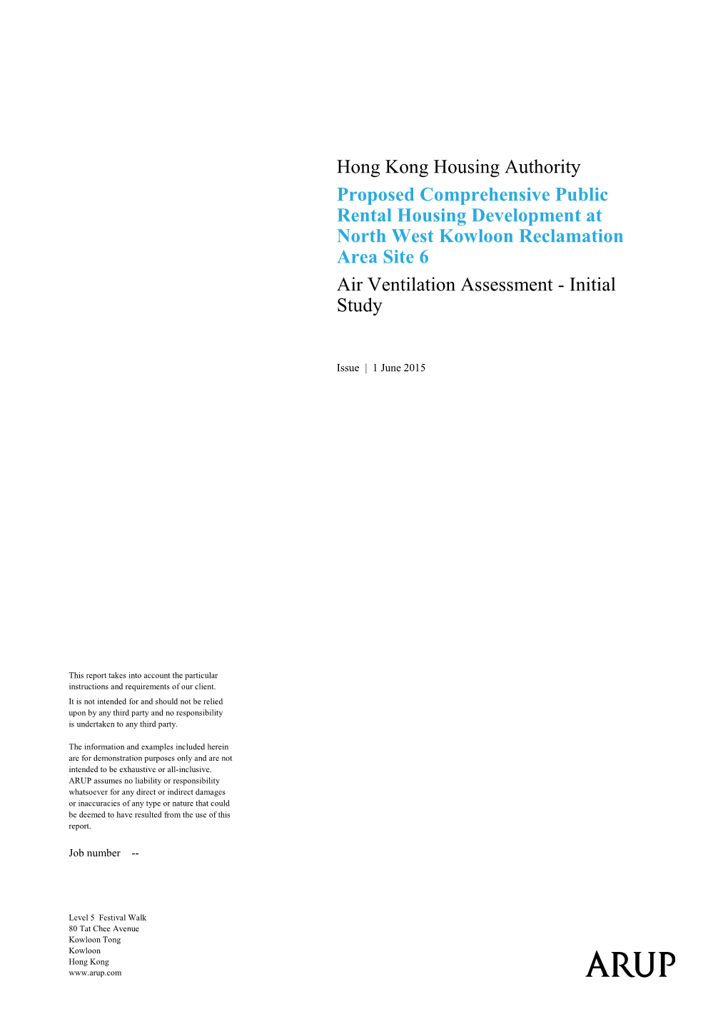 Hong Kong Housing Authority Proposed Comprehensive Public