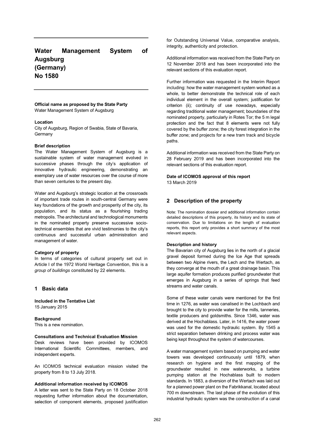 Water Management System of Augsburg