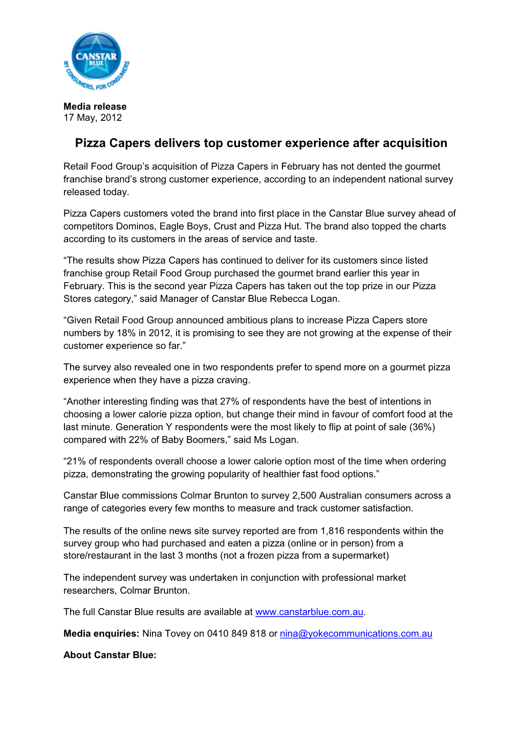 Pizza Capers Delivers Top Customer Experience After Acquisition