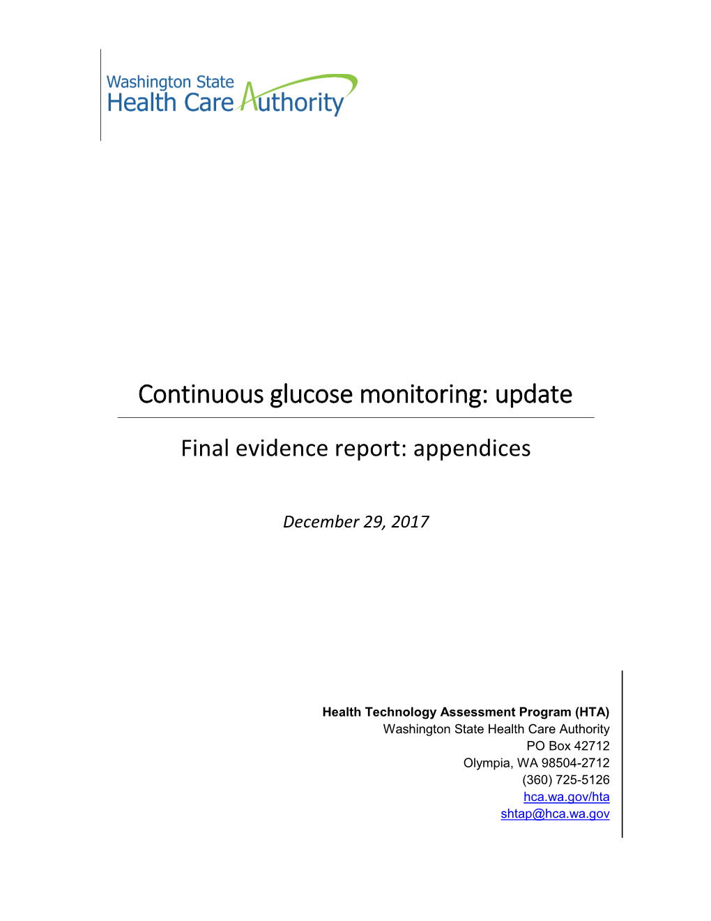 Continuous Glucose Monitoring: Update