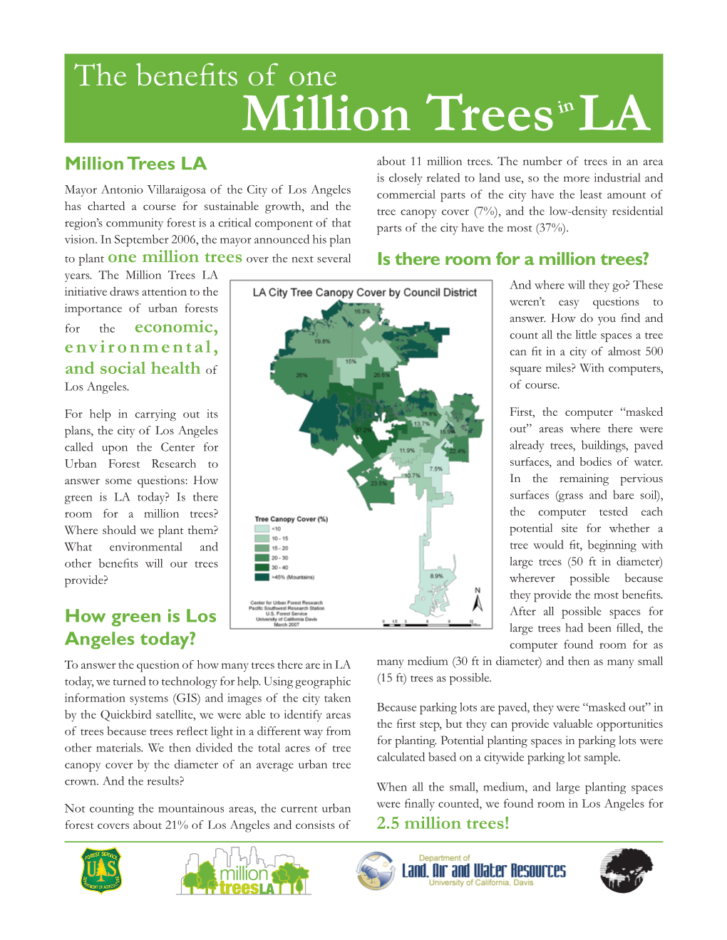 Million Trees LA About 11 Million Trees