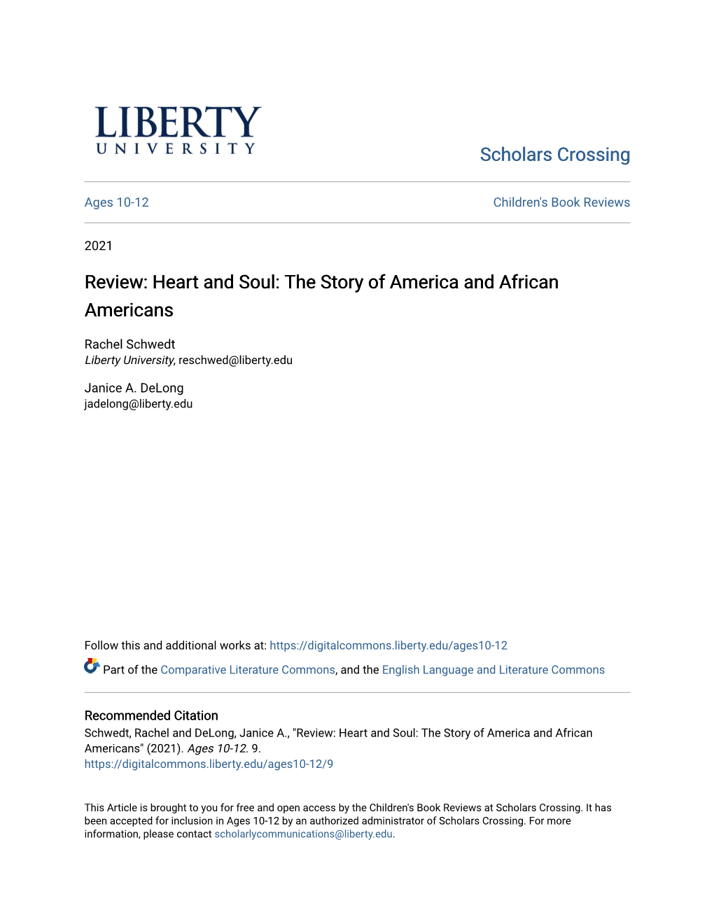 Review: Heart and Soul: the Story of America and African Americans