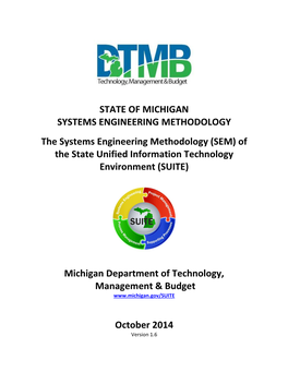 Systems Engineering Methodology (SEM) of the State Unified Information Technology Environment (SUITE)