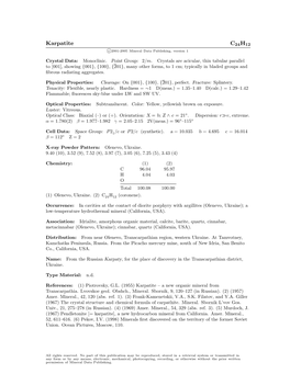 Karpatite C24H12 C 2001-2005 Mineral Data Publishing, Version 1