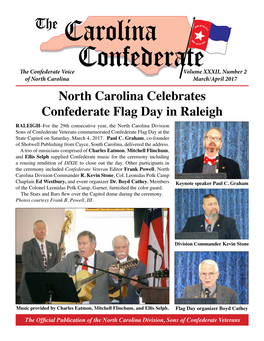 North Carolina Celebrates Confederate Flag Day in Raleigh