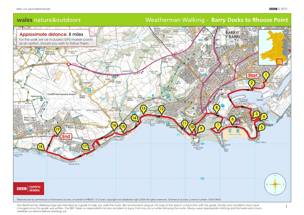 Weatherman Walking - Barry Docks to Rhoose Point