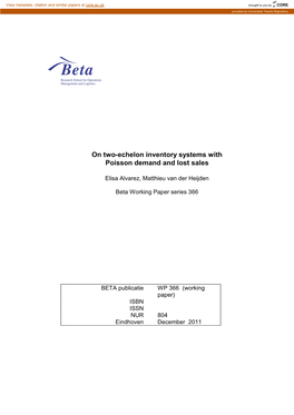 On Two-Echelon Inventory Systems with Poisson Demand and Lost Sales