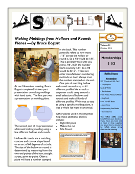 Making Moldings from Hollows and Rounds Planes —By Bruce Bogust Volume 21 October 2014 in the Back