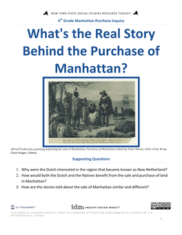 What's the Real Story Behind the Purchase of Manhattan?